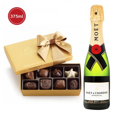 MOET & CHANDON 750ml 375ml セット Moët & Chandon Impérial Brut (375 ml Half Bottle) Gift Set
